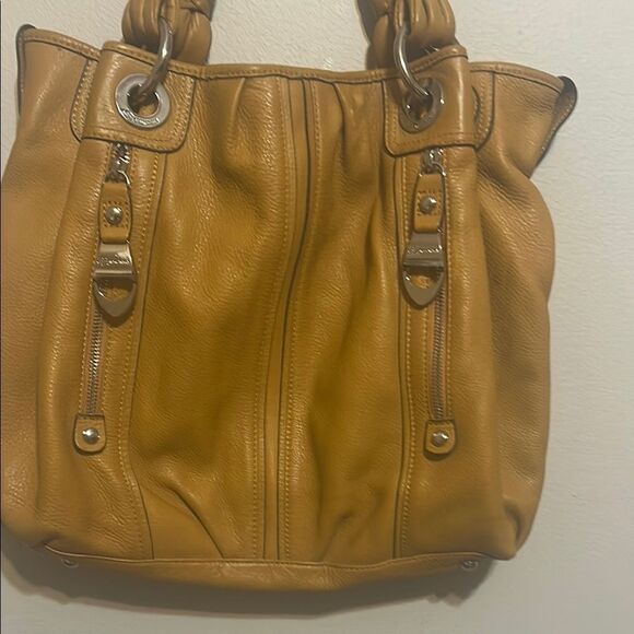 b. makowsky Handbags - B makowski Elegant mustard yellow Leather Tote Bag
